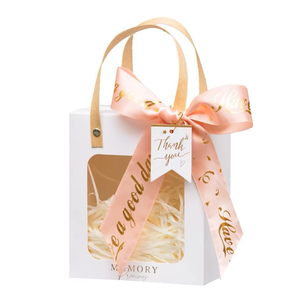 Sacchetto di Carta Personalizzato con Logo Stampato, Finestra Trasparente e Nastro, per Compleanni, Shopping, Matrimoni, Confezione Regalo - Product Image 1