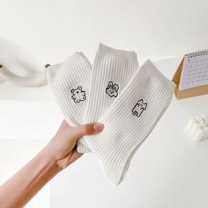 High Quality Casual Embroidery Custom Color Cotton Crew Socks with <b>Animal</b> <b>Pattern</b> Breathable & Custom Logo <b>for</b> Women - Product Image 3