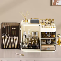 Grande capacité bureau maquillage boîte de rangement Transparent anti-poussière tiroir commode pour rouge à lèvres soins de la peau organisateur