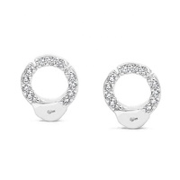 Boucles d'oreilles clous mini-chaînes en laiton Gemnel plaqué or 18 carats et rhodium avec zircone cubique pour femme