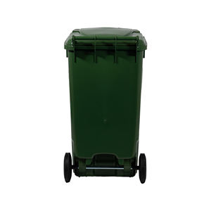 Poubelle de 240L à 2 roues jaune RAL 1018 en HDPE avec couvercle, gestion des déchets en extérieur, durable, personnalisable, fabriqué en Italie, Jcoplastic - Product Image 1