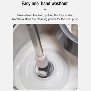 360 xoay thép không gỉ vắt xô tay miễn phí tự vắt sợi nhỏ ma thuật quay lau với mái chèo để làm sạch nhà - Product Image 4