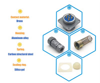 Conector Eléctrico Automotriz Serie FQ 25A, Contactos de Cobre Chapados en Oro, Aleación de Aluminio, Terminales Impermeables IP67