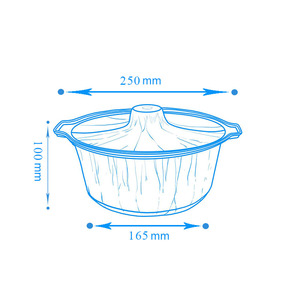 Poêle à aliments de grande taille en aluminium jetable, four en fer-blanc épais, récipients alimentaires, récipients, <span class=keywords><strong>pot</strong></span> chaud avec couvercles - Product Image 3
