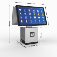H02 Windows/Android Google GMS, Terminal Punto de Venta Táctil con Impresora, NFC, Código QR, Kiosco de Pedidos para Restaurantes, Caja Registradora Autoservicio