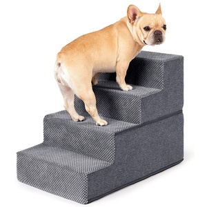 <span class=keywords><strong>Escalier</strong></span> pliable 4 niveaux <span class=keywords><strong>pour</strong></span> animaux de compagnie, en mousse haute densité, rampe antidérapante, accès au canapé-lit <span class=keywords><strong>pour</strong></span> petits chiens et chats seniors - Vente en gros - Product Image 1