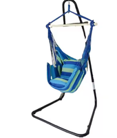Support de chaise suspendue en fer réglable et incurvé - Meuble d'extérieur résistant aux intempéries pour usage intérieur/extérieur