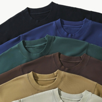 T-shirt en coton 100% tricoté uni coupe classique pour homme - Serand Mido 330g respirant