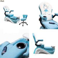 Chaise de trône petite chaise de spa de pédicure de bain à remous rose pour enfants avec moteur à jet