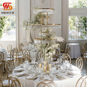 ขาตั้งดอกไม้โลหะสีทองแบบเรียบหรู สำหรับตกแต่งงานแต่งงาน ตกแต่งเวที ตกแต่งทางเดิน สำหรับงานอีเว้นท์และงานปาร์ตี้ - Product Image 1