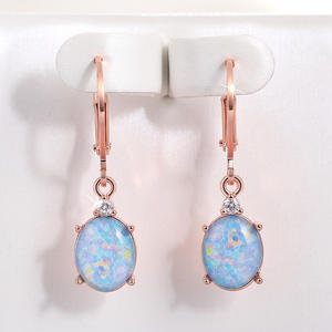 Pendientes Románticos de Plata 925 con Cuarzo Arcoíris en Engaste de Bisel, Color Azul Claro, Joyería de Cristal para Uso Diario de Mujer - Product Image 3
