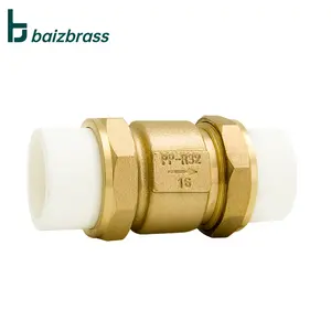 20mm - 63mm brass one way valves vertical ppr double union check valves