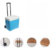 Glacière-chariot multifonctionnelle portable LIHENG 30L avec poignée et roues pour l'extérieur – Boîte isotherme pour aliments frais