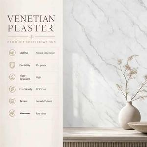 Pittura Murale Minimalista Effetto Marmo Veneziano per Interni Open Space e Aree Living Integrate - Product Image 4