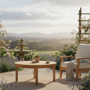 Serenity Teak Coffee <b>Table</b>-Durable Outdoor <b>Foldable</b> Coffee <b>Table</b> Waterproof UV-Resistant Features Stylish Design for Any Space - Product Image 5