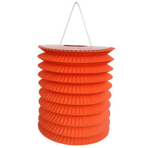 Vente en gros de lanterne en papier cylindrique suspendue en accordéon Dia. Décoration de fête de mariage de festival de 10cm - Product Image 1