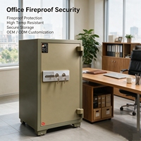 Caja Fuerte Ignífuga JYB de Grado Bancario, 102 cm, Caja de Seguridad de Acero Resistente, Cierre de Doble Llave, Personalizable para Oficina y Hogar