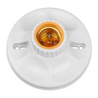 Douille E27 à visser pour ampoule, support de lampe décoratif blanc en laiton à fixation murale ou plafond