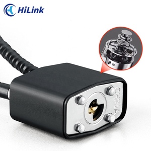 Wholesale HiLink 15'' Long Steel Cable Gun <strong>Lock</strong> Wire Red and Black Safety Padlock with Master Key - Product Image 2