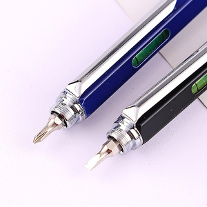 Custom Logo 6-in-1 Multifunction <strong>Office</strong>/Gifts <strong>Tool</strong> Pen 1.0mm Metal for Stylus with Screwdriver Ruler Level for Writing - Product Image 3