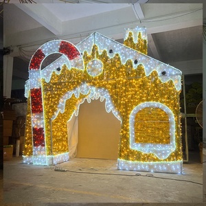 Décoration lumineuse personnalisée pour extérieur, thème Noël et Halloween, maison en pain d'épices 3D, motif bonbon en pain d'épices, indice <span class=keywords><strong>de</strong></span> protection IP65 - Product Image 3