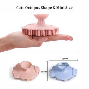 PRODIGY Bw006 Venta caliente lindo pulpo de dibujos animados cuidado suave silicona suave bebé champú cepillo con ventosa - Product Image 2