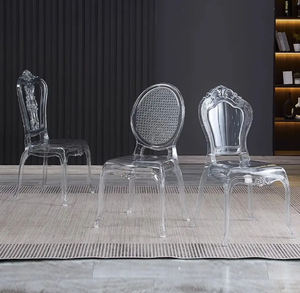 Respaldo de alta calidad Hotel Banquete Fiesta Evento <span class=keywords><strong>Resina</strong></span> transparente Cristal Boda Acrílico Silla de plástico transparente - Product Image 3