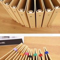 Correas de Papel Kraft con impresión de fábrica China, carpeta de archivos de oficina, A4 / A5/B5, Flipchart