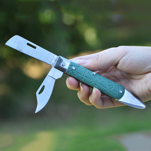 Thép không gỉ đôi lưỡi dao cắt vườn cây dao đôi vừa chớm nở cắt tỉa ghép dao - Product Image 5