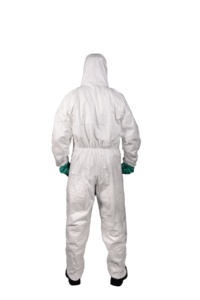 प्रकार 5/6 डिस्पोजेबल लुभावनी फ्लैश कताई कपड़े रासायनिक सुरक्षात्मक सूट - Product Image 3