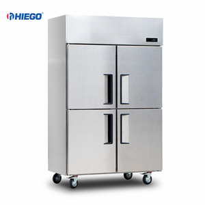 Venta al por mayor comercial <span class=keywords><strong>4</strong></span> <span class=keywords><strong>puertas</strong></span> armarios refrigerados de servicio pesado refrigerador vertical nevera y congelador - Product Image 1