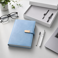 Coffret Cadeau Carnet d'Affaires Personnalisé A5 en Cuir PU – Agenda de Luxe Personnalisé avec Stylo et Reliure Cousue – Vente en Gros