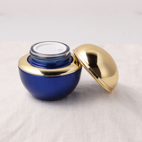 Ensemble d'emballage cosmétique en verre 30ml 40ml 100ml 120ml Embouteilleur à pompe de lotion bleue 20g 50g Ensemble de pots de crème de soin de la peau