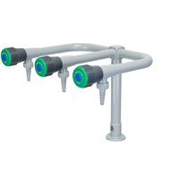 Robinet de mélange de style industriel de robinet de laboratoire à 3 voies en laiton ABS chaud pour l'hôpital scolaire ou l'atelier pour les meubles de laboratoire