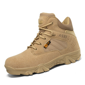 Bottes de randonnée tactiques AS33 pour hommes, en daim, bout rond, semelle extérieure en caoutchouc, semelle intermédiaire en EVA, toutes saisons, pour l'extérieur - Product Image 5
