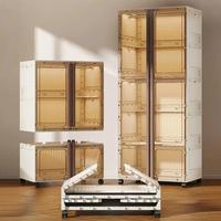 Armoire de rangement étroite pour adultes en plastique européen de haute qualité à 6 niveaux, économique, pour vêtements et articles divers, avec roulettes