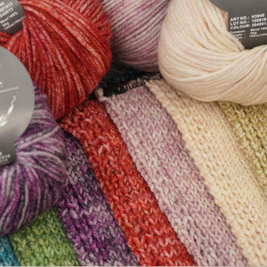 Otoño e Invierno 100% lana merino hilos tejidos a mano patrón teñido multicolor bufanda abrigo y suéter para tejido en caliente - Product Image 4