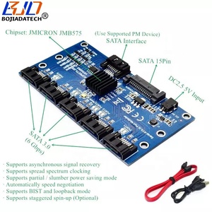 Tarjeta Adaptadora <span class=keywords><strong>de</strong></span> Expansión <span class=keywords><strong>de</strong></span> 5 * Conectores SATA 3.0 <span class=keywords><strong>de</strong></span> 7 Pines, 6 Gbps, con Cable <span class=keywords><strong>de</strong></span> Alimentación <span class=keywords><strong>USB</strong></span> SATA <span class=keywords><strong>de</strong></span> 15 Pines para <span class=keywords><strong>Disco</strong></span> <span class=keywords><strong>Duro</strong></span> - Product Image 1