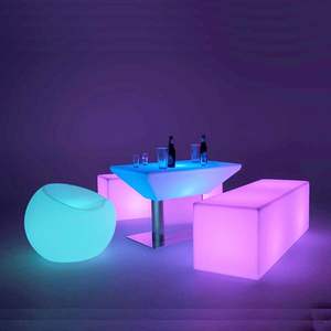 Banc d'extérieur moderne étanche rechargeable à LED Design changeant de couleur pour la maison Bar ou hôtel - Product Image 6