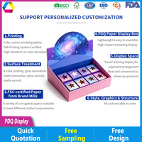 Boîte de présentation en carton PDQ à déchirement facile personnalisée, carton 2-en-1 pour expédition et merchandising en détail pour supermarchés et jouets de collection