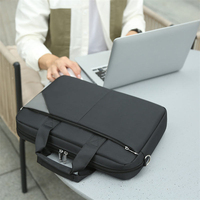 Sac d'Ordinateur Professionnel Grande Capacité pour Ordinateur Portable 15,6 Pouces et 14 Pouces, Sacoche Noire Portable
