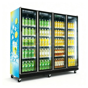 Nouvelle Vitrine Réfrigérée à Grande Capacité 2026, 4 Portes, Entièrement en Verre, avec Circulation d'Air pour Boissons - Product Image 5