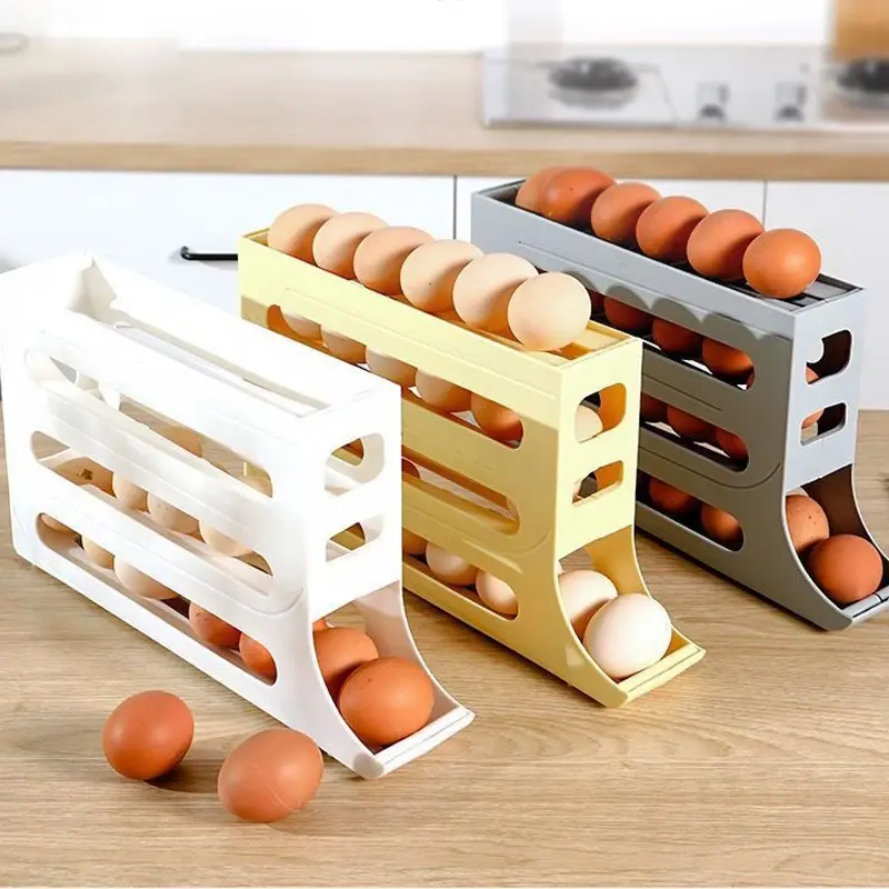 Auto-Rolling Egg Storage Rack