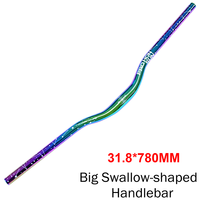Guidon 31.8*780mm AM XC DH vtt vélo Rise guidon arc-en-ciel route montagne AM DH vélo titane guidon vélo 800mm
