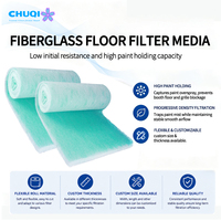 Filtre en fibre de verre G4, rouleau progressif personnalisé vert et blanc, température de fonctionnement 170°C, pour plénum d'évacuation de cabine de peinture