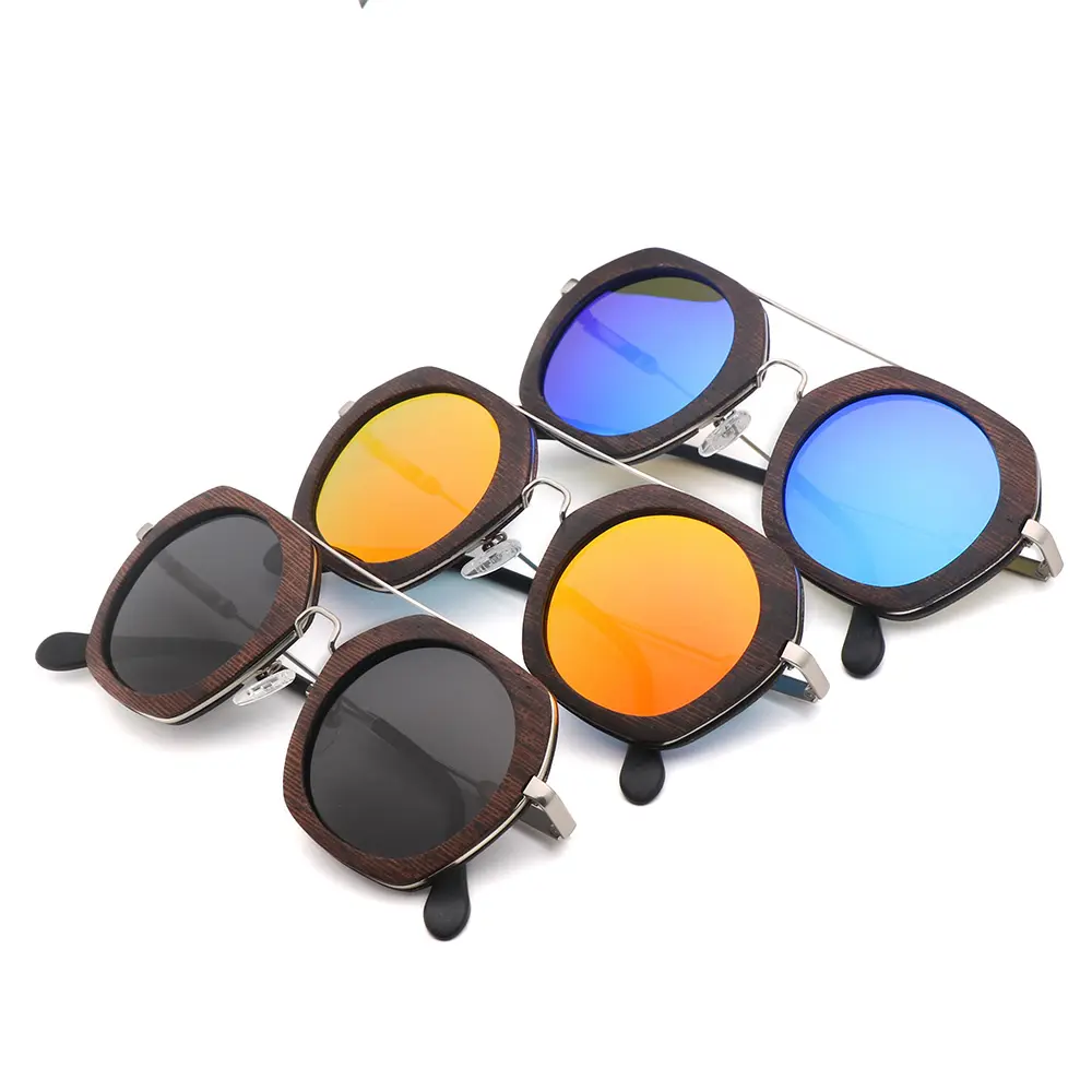 Eco-friendly di moda occhiali da sole di bambù occhiali da sole di legno di stoccaggio