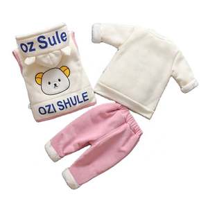 Ensembles de vêtements d'hiver épais et chauds pour filles, vêtements en coton peluche pour bébés filles, vêtements pour enfants - Product Image 2