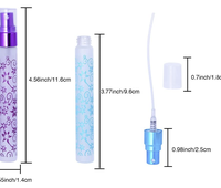 Vaporisateur de parfum en verre, 10ml, mat, rechargeable, vide, de voyage, avec impression de fleur, atomiseur, pompe, vaporisateur