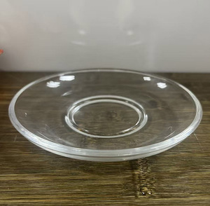 批发畅销家用玻璃茶碟茶具配件茶盘高品质咖啡杯玻璃杯茶碟 - Product Image 2