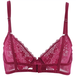 Ensemble de lingerie rouge baie personnalisé en dentelle, soutien-gorge transparent à armatures et string, 2 pièces, vêtements de nuit pour femmes, fabricant OEM - Product Image 6